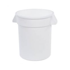 Bronco™ Round Waste Bin Trash Container 75 Litre - White- 34102002