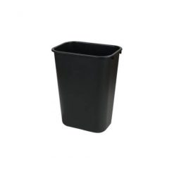 Small Rectangle Office Wastebasket Trash Can 10 Litre - Black - 34291303