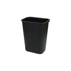 Rectangle Office Wastebasket Trash Can 39 Litre - Black